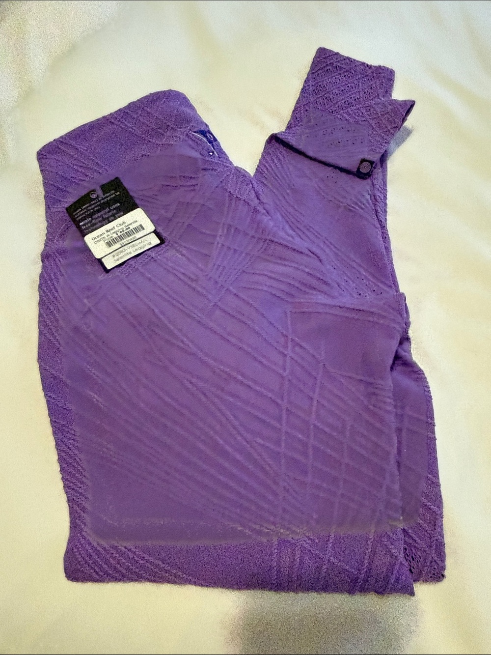 Onzie Purple Textured Knit Long yoga